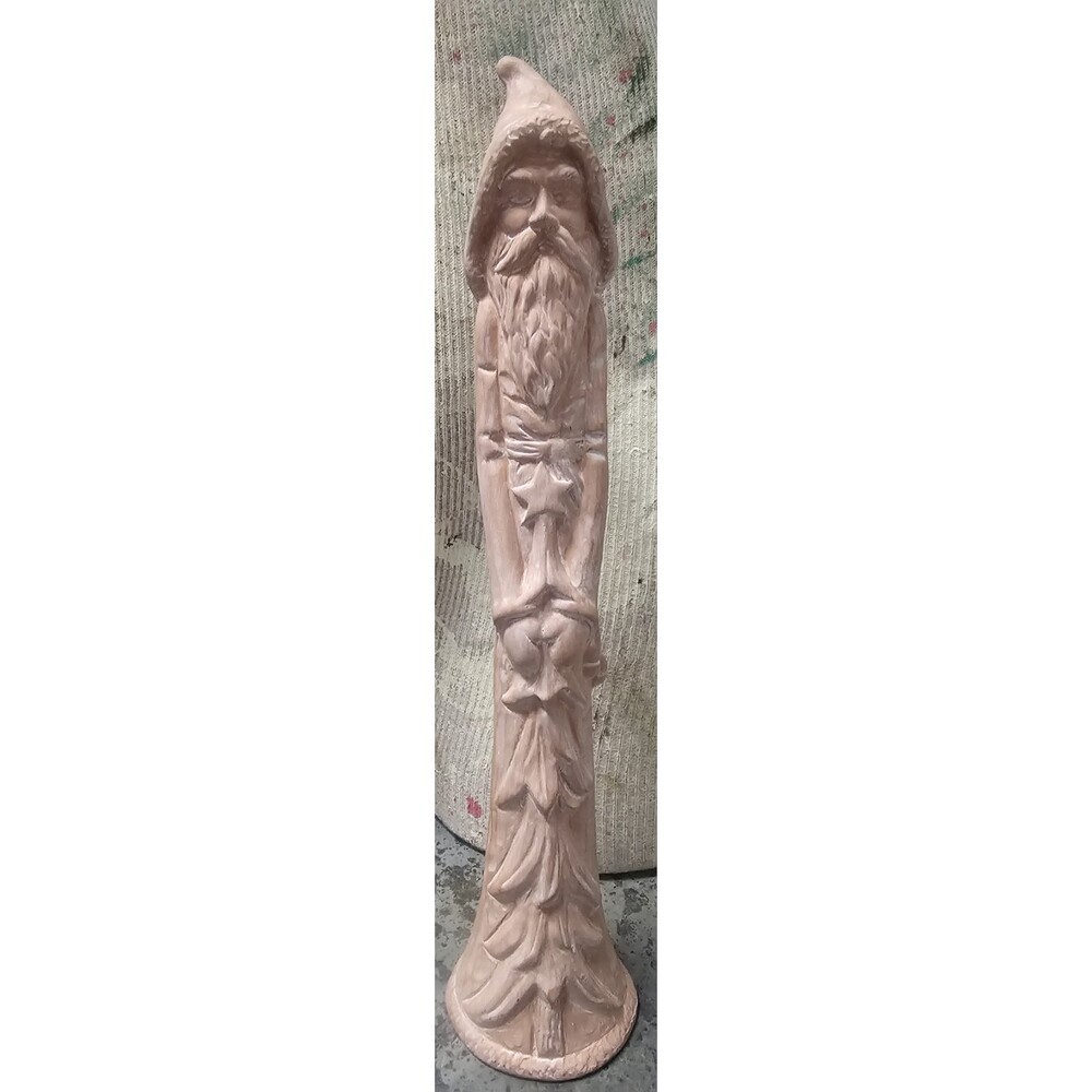 Vintage Scioto Ceramic Mold Pencil Santa With Tree 9.75” Christmas Decor